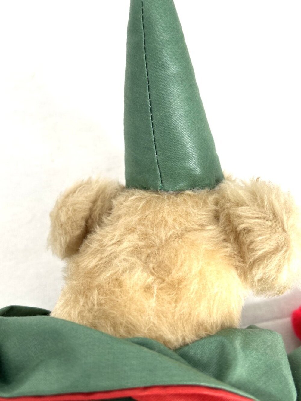 Bearly There Linda Spiegel Artist By Golly 17" Bear Green Jacket Red Pom Poms - Picture 5 of 6